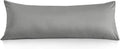 Leeden Body Pillow Cover, 100% Cotton 800 Thread Count 21 * 54 Breathable Long Pillow Protector Case w/No Zipper, Light Grey Cotton Grey