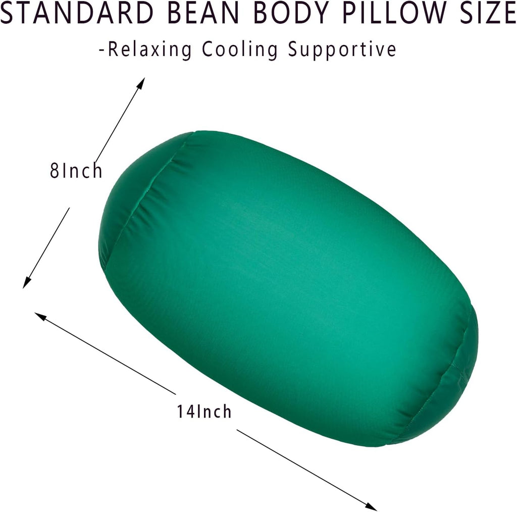 Squishy Microbead Neck Pillow, 7Inch x 12Inch Soft Travel Body Bed Pillow Bean Pillow for Kids Adult Chair Sleeping Car Seat, Fun…