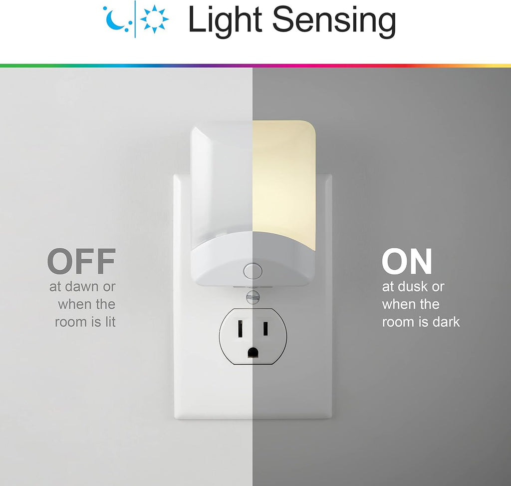 GE Color Changing LED Night Light for Kids, Dusk to Dawn Sensor, Home Decor Apartment Essentials, Wall Lights for Bedroom, Ambient…