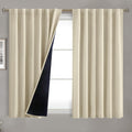 BGment Full Blackout Curtains with Thermal Insulation Liner Curtains 54 Inches Long, Rod Pocket and Back Tab Double Layer Room Darkening…