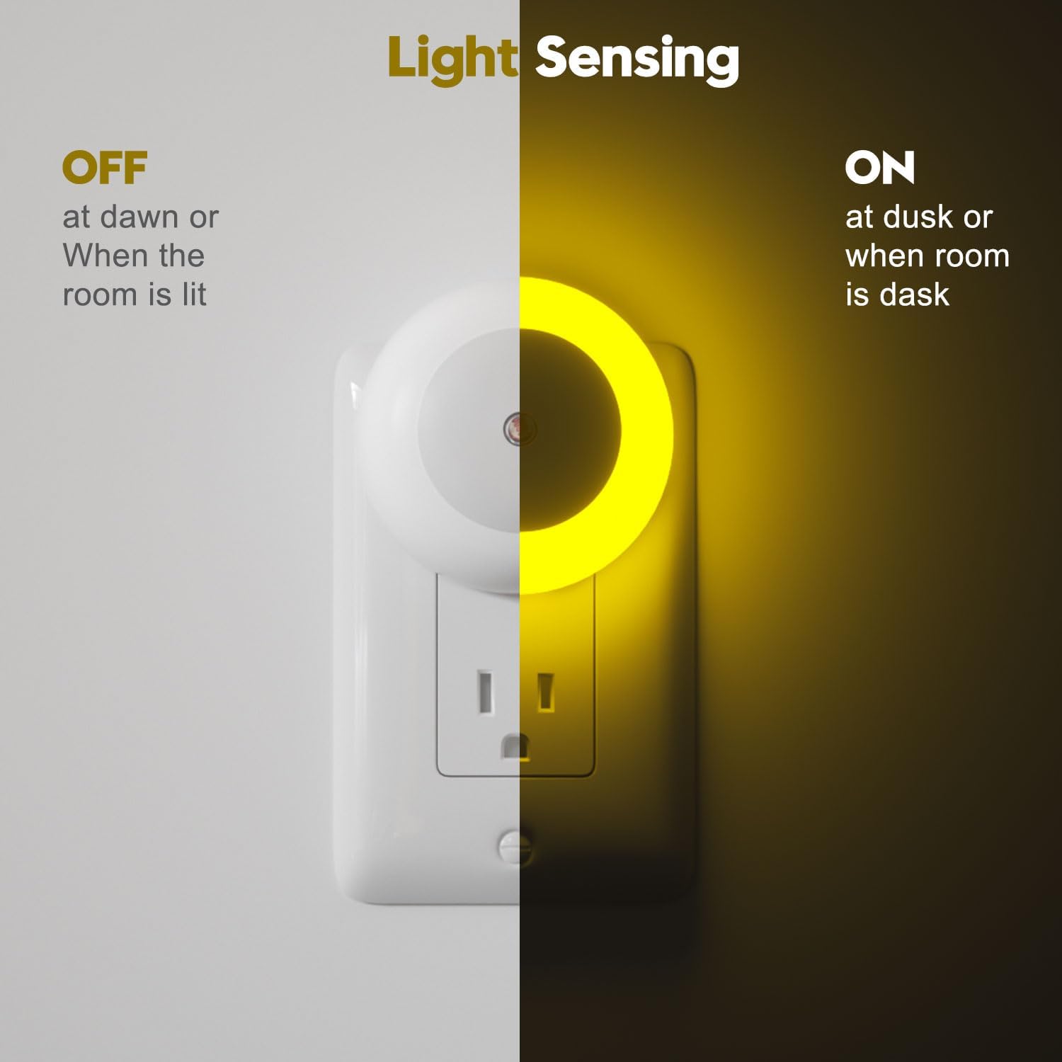 fesnne Night Light, Night Lights Plug into Wall, Dusk to Dawn Sensor, Amber Led Night Light 0.5W, 8 Pack Nightlight for Adults, Bedroom…
