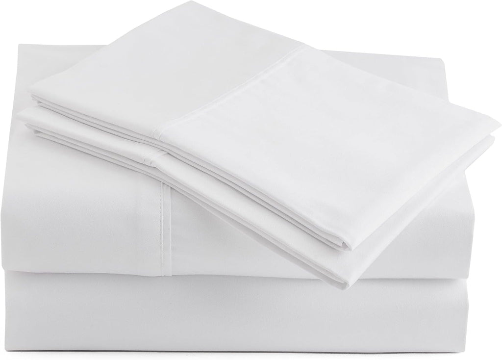 Perupima Peru Pima 285 Thread Count Percal Twin Sheet Set - 100% Peruvian Pima Cotton, 3 Piece (Flat, Fitted, 1 Pillowcase) - Cooling, Cris…
