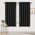 DWCN Blackout Curtains for Living Room Thermal Insulated, Energy Saving & Noise Reducing Bedroom Curtains, Black, W 70x L 63 Inch, Set of…