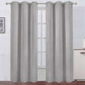Lemomo Blackout Curtains 38 x 84 inch/Light Grey Curtains Set of 2 Panels/Thermal Insulated Room Darkening Bedroom Curtains 84 inch Grey