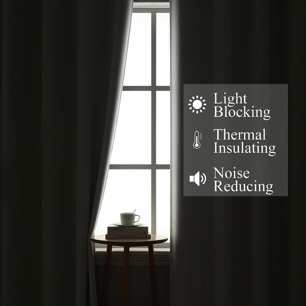 Estelartextiler Estelar Textiler Sage and Grayish White Blackout Curtains 108 Inches Long, Thermal Insulated Drapes for Bedroom, Full Light…