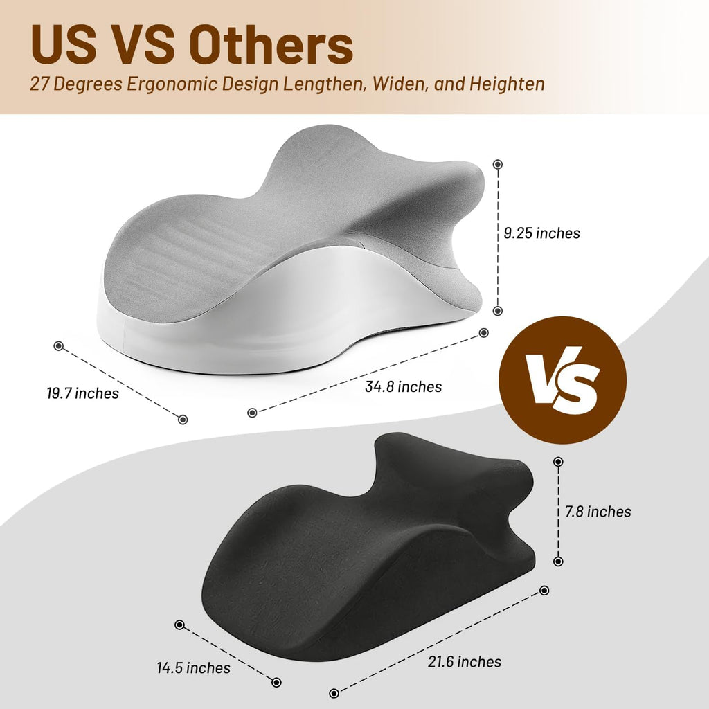 YRuiSofut Memory Foam Ergonomic Wedge Pillow, Reading Pillow for Bed, Headboard Pillow Support for Back Pain, Acid Reflux & Sitting…