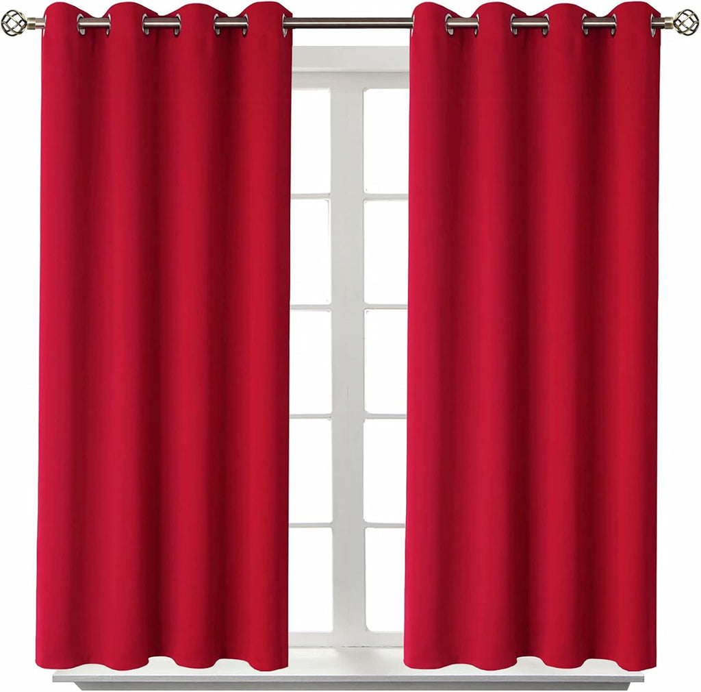 BGment Room Darkening Curtains 45 Inches Long - Grommet Thermal Insulated Drapes Window Treatment Curtains for Bedroom, 2 Panels, 52 x 45 I…