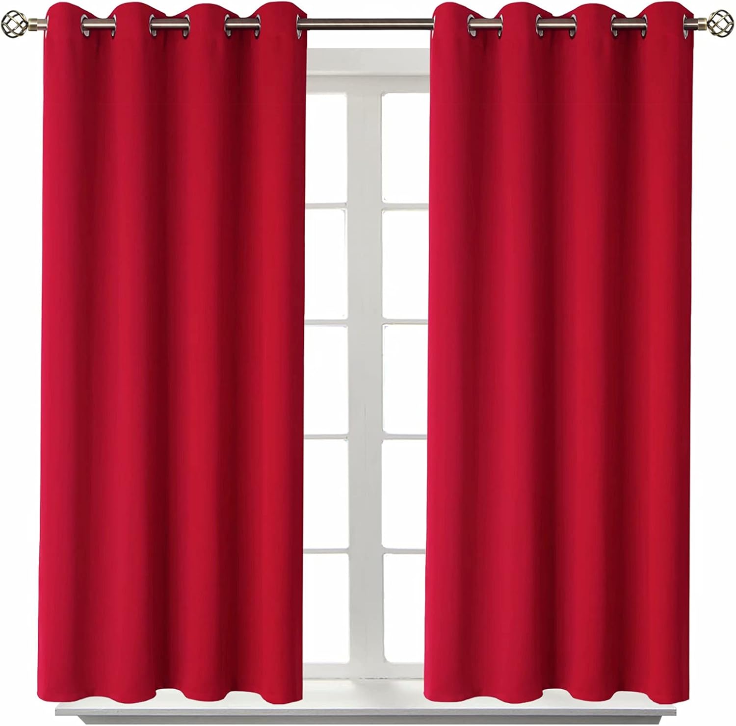 BGment Room Darkening Curtains 54 Inches Long - Grommet Thermal Insulated Drapes Window Treatment Curtains for Bedroom, 2 Panels, 52 x 54 I…