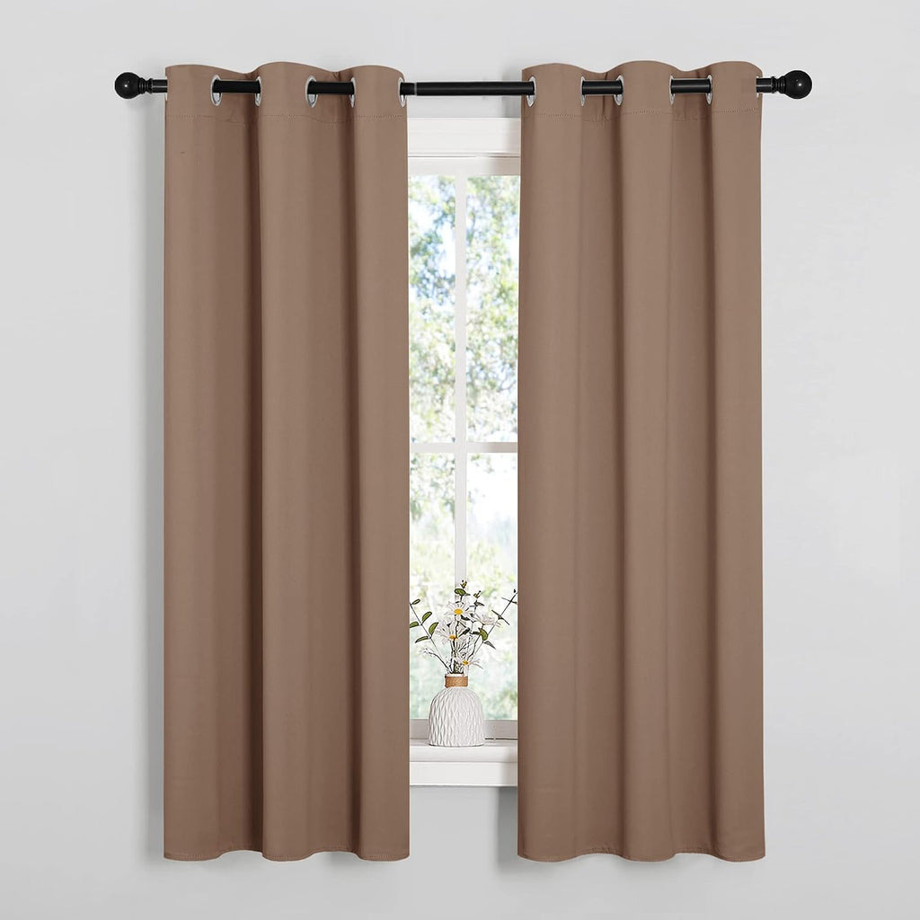 NICETOWN Blackout Window Curtains and Drapes for Kitchen, Window Treatment Thermal Insulated Solid Grommet Blackout Drapery Panels (Set…