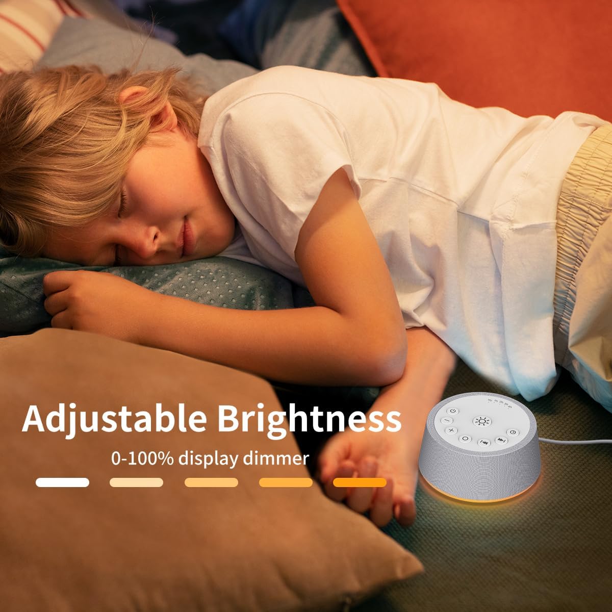 SoundLegend White Noise Sleep Sound Machines 30 Sounds 32-Level Volume 12 Colors Light 5 Timers Adjustable Light Brightness Compact for…