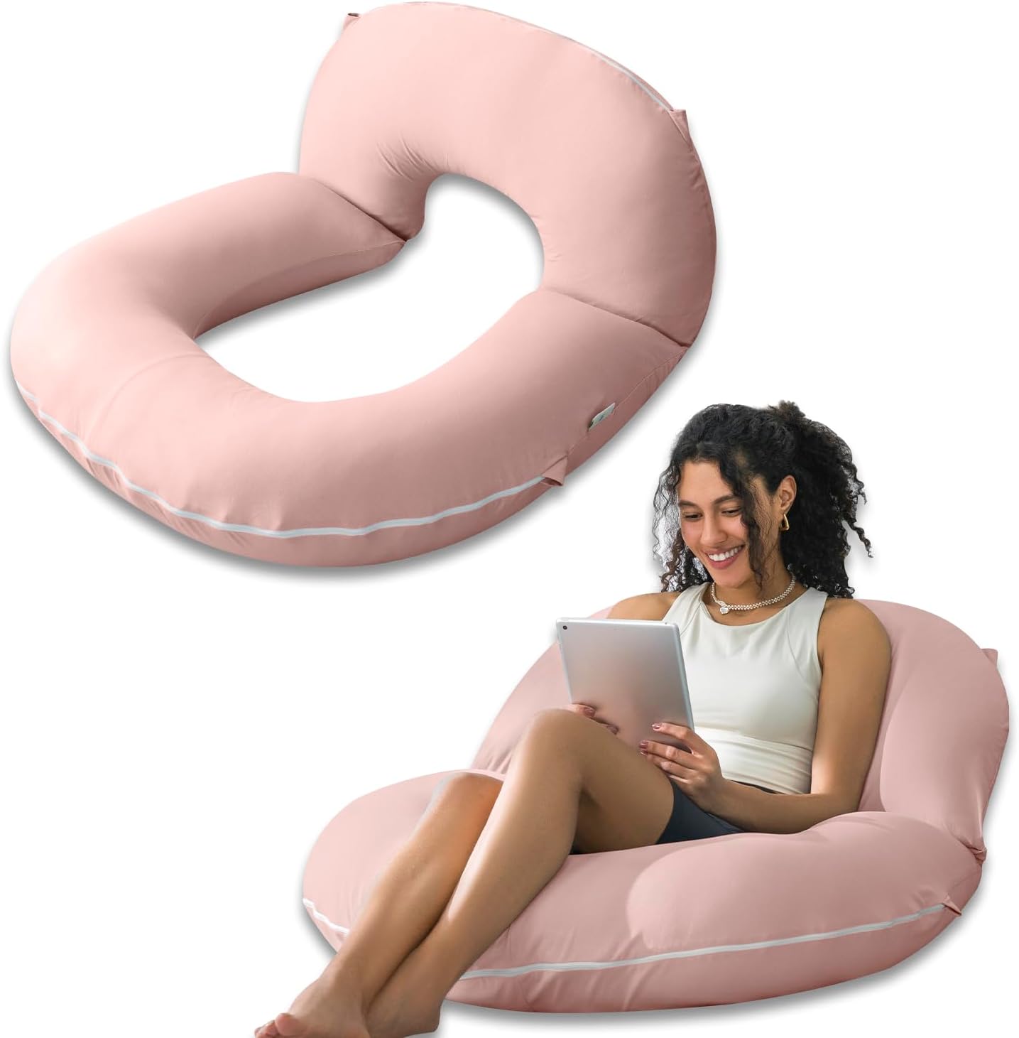 Insen Reading Pillow, Back Pillow for Sitting in Bed for Reading, Nurse & Relax, Reading Pillow for Adults, Moms & Kids, Sit Up Pillow for…