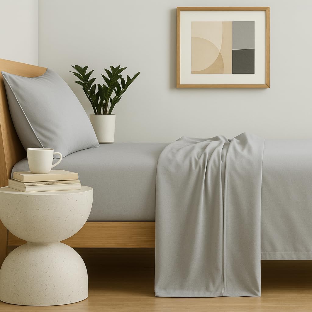 Perupima Peru Pima 415 Thread Count Percal Twin XL Sheet Set - 100% Peruvian Pima Cotton, 3 Piece (Flat, Fitted, 1 Pillowcase) - Cooling, C…