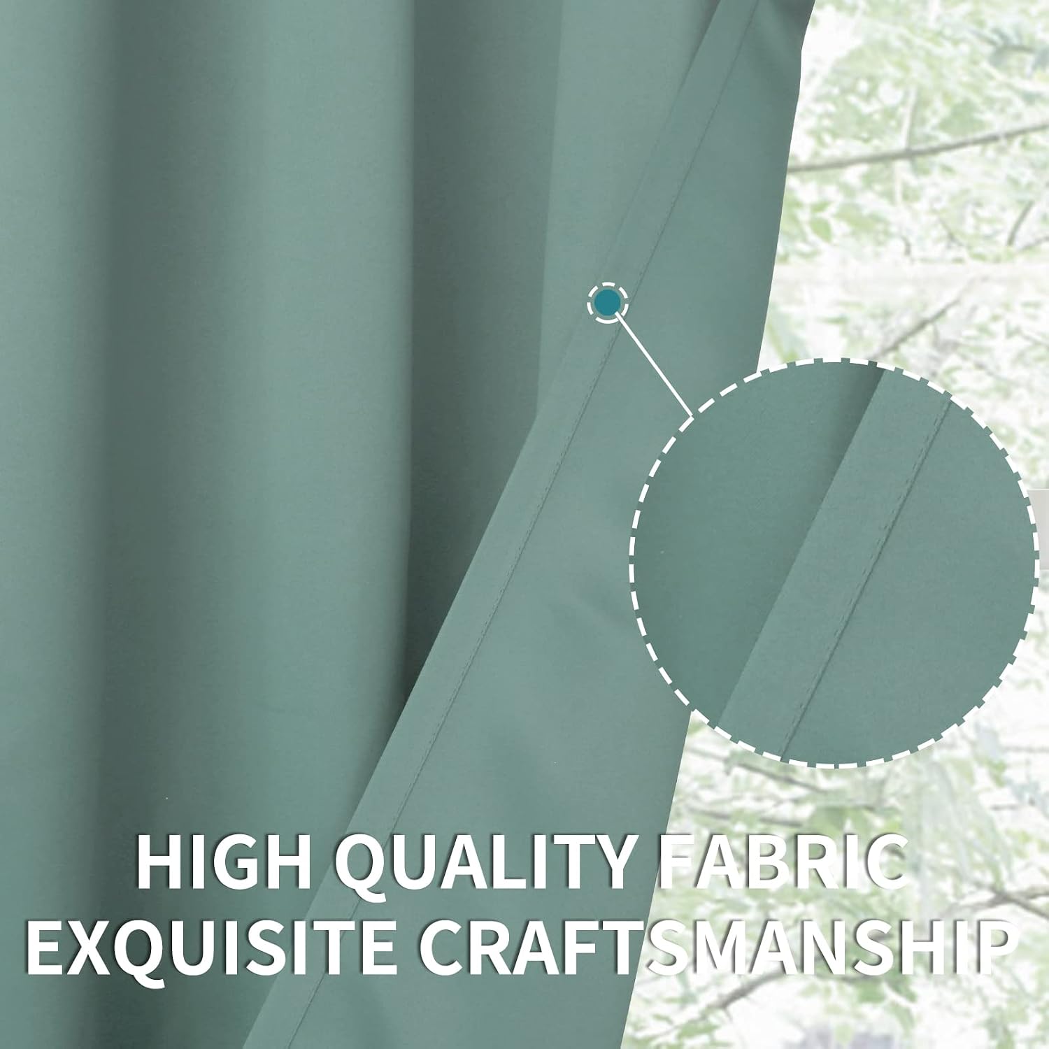 BGment Blackout Curtains - Grommet Thermal Insulated Room Darkening Bedroom and Living Room Curtains, Set of 2 Panels (52 x 54 Inch, Frosty…