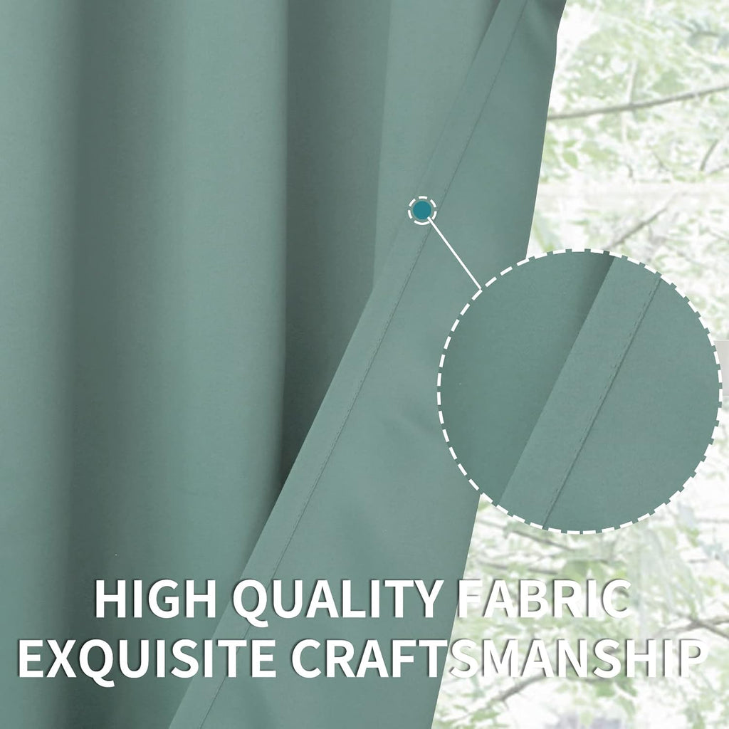 BGment Blackout Curtains - Grommet Thermal Insulated Room Darkening Bedroom and Living Room Curtains, Set of 2 Panels (52 x 72 Inch, Frosty…