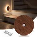 Motion Sensor Night Light Wood Rechargeable Battery Powered Stick-On Step Lights Magnetic Closet Warm Nightlight for Hallway Bedroom…