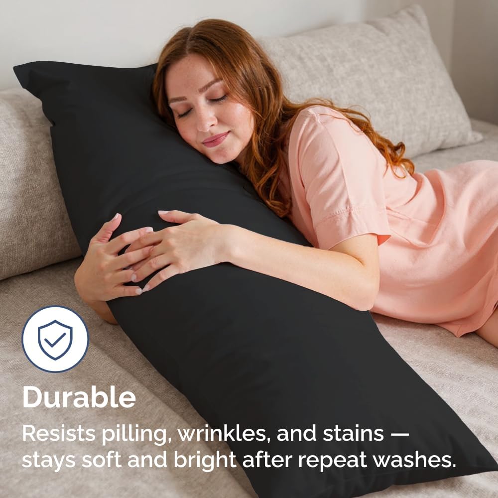 Body Pillowcases Set of 2-20x54 Long Body Pillow Case - Soft Body Pillow Cover for Sleeping & Side Sleepers - Comfy, Breathable, Wrinkle…