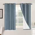 H.VERSAILTEX Primitive Linen Curtains 100% Blackout Curtain Drapes Burlap Curtains with White Thermal Insulated Liner, Grommet Top Drapes…