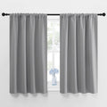 NICETOWN Window Curtains for Bedroom - Home Decoration Thermal Insulated Rod Pocket Blackout Blinds & Drapes for Small Windows (Silver…