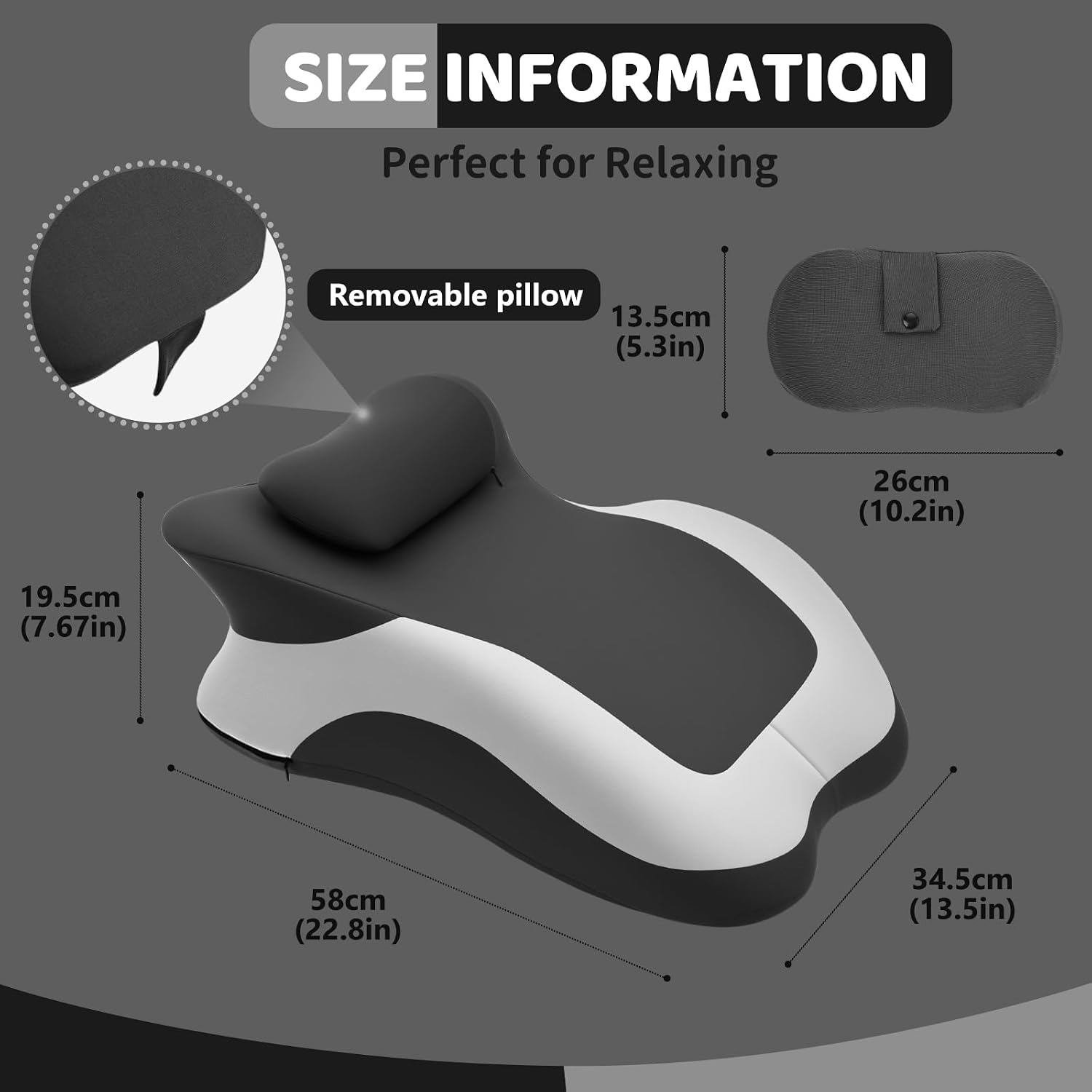 pzvdsog Memory Foam Ergonomic Wedge Pillow, Prone Pillow for Sleeping, Squat Pillow, Reading Pillow for Bed, Ideal for Massage, with…
