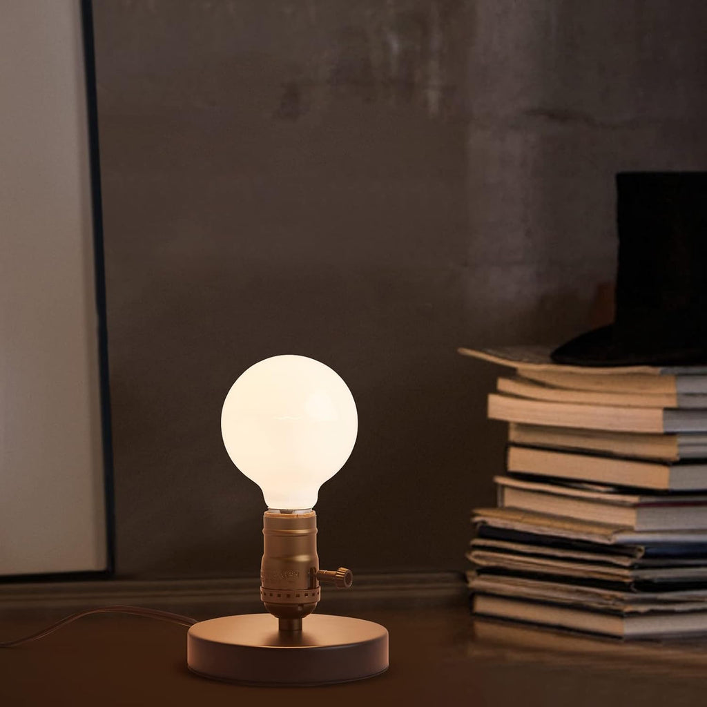 Vintage Table Lamp, Industrial Desk Lamp Small Retro Bedside Lamp with ON/Off Switch E26 Lamp Holder for Home Lighting Decor, Cafe Bar…