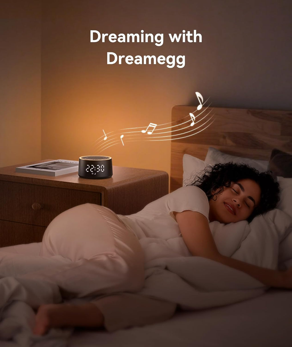 Dreamegg Sound Machine for Sleep - D1 Nova White Noise Sound Machine for Baby Adult with Alarm Clock, Soothing Sounds, Dimmable, White…