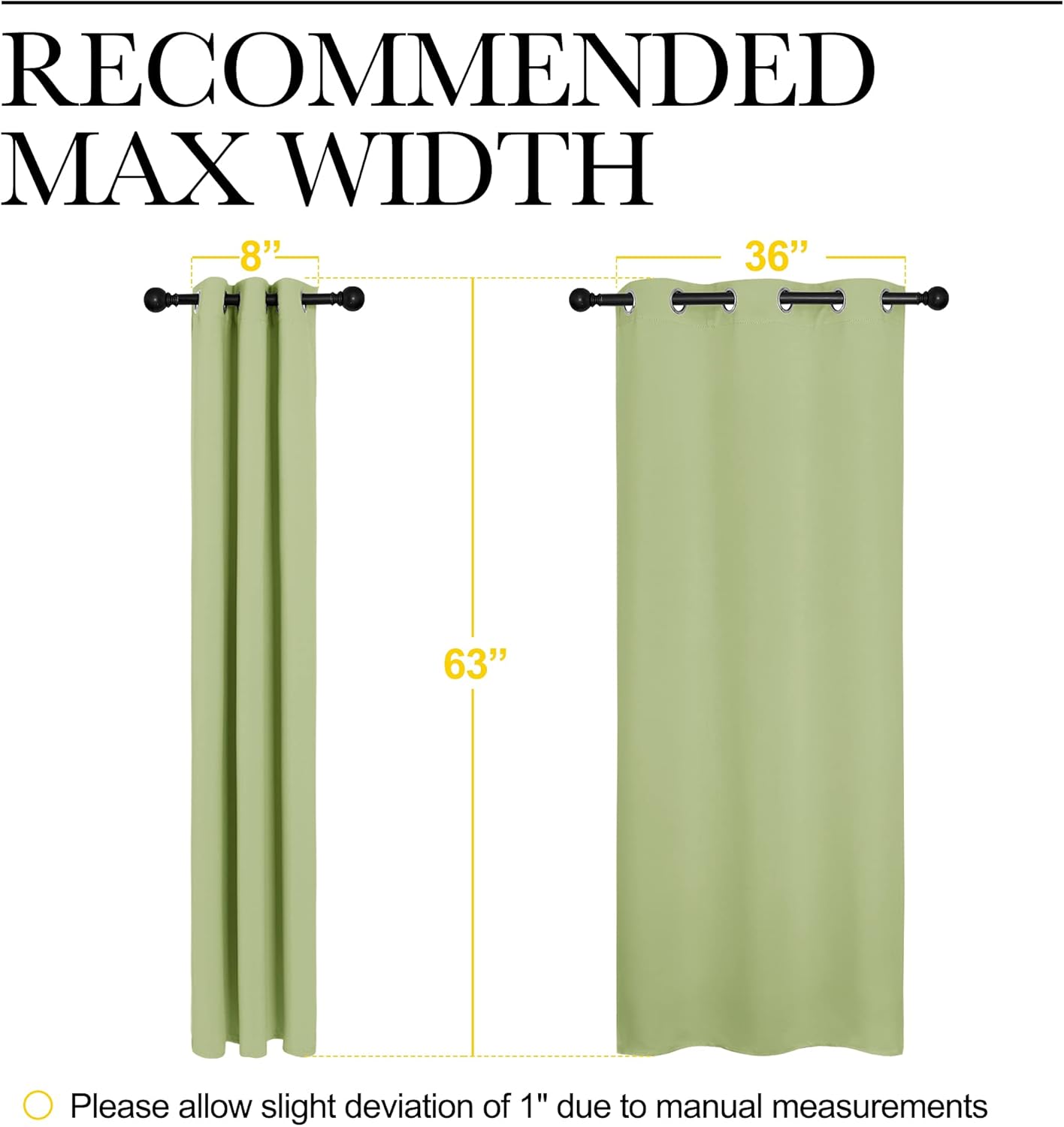 NICETOWN Curtains for Bedroom, Green Nursery Curtains Thermal Insulated, Grommet Top Blackout Drapes for Son's Room Privacy (Sage Green…