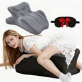 Ergonomic Memory Foam Wedge Pillow, Back and Neck Support Cushion for Reading in Bed, Sitting Up, Bed Rest and Watching TV (Grey)