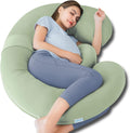 Queenrose QUEEN ROSE Cooling Pregnancy Pillows - E Shaped Pregnancy Pillows for Sleeping, Detachable Body Pillow for Pregnant Side Sleeper,…