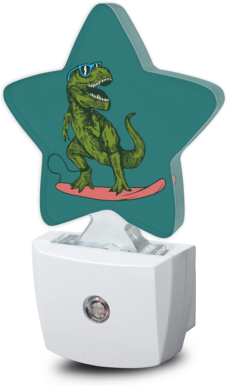 Dinosaur Green Night Light Plug-in Dusk to Dawn Smart Sensor White Led Nightlight for Bedroom Bathroom Kitchen Hallway Stairs Energy…