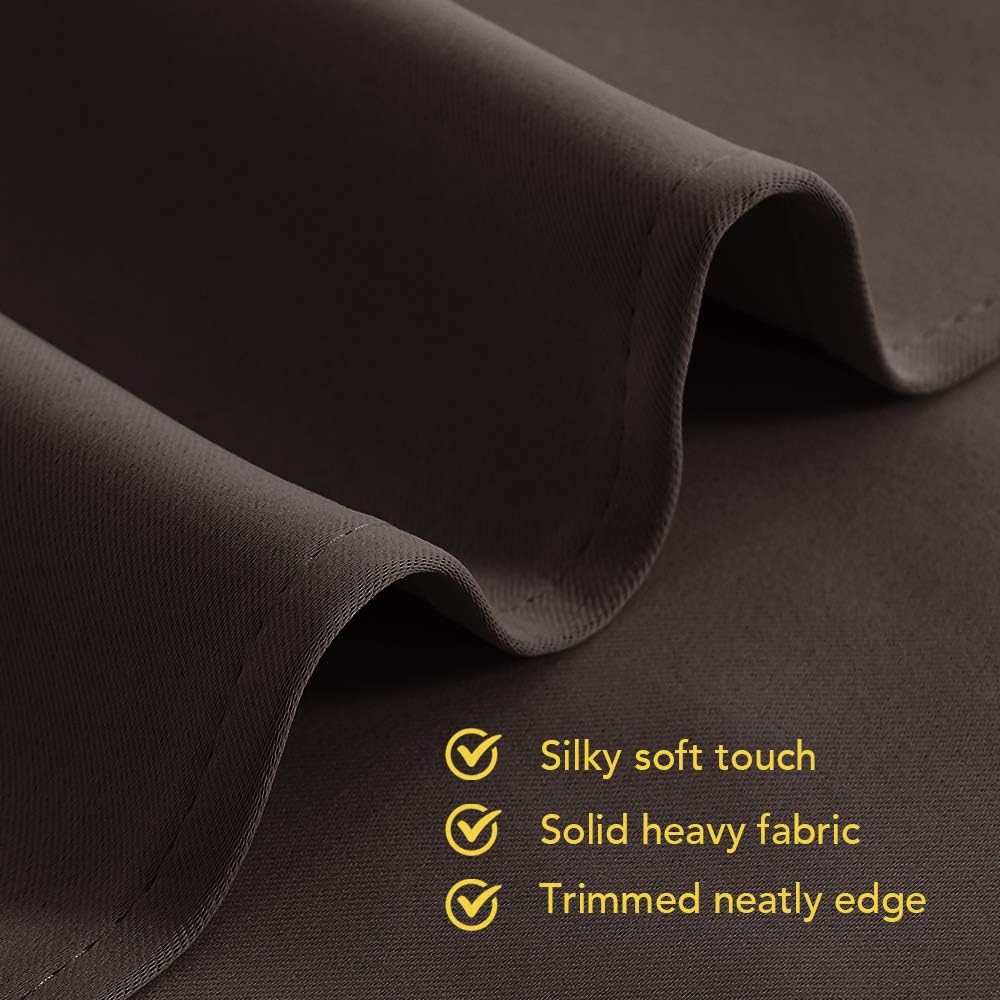 NICETOWN Room Darkening Draperies Curtains, Energy Smart Thermal Insulated Solid Grommet Curtains/Drapes Window Panels (2 Panels, 34-inch…