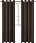 BGment Blackout Curtains for Bedroom - Grommet Thermal Insulated Room Darkening Curtains for Living Room, Set of 2 Panels (52 x 95 Inch, Br…