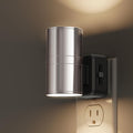 L LOHAS LED Night Light, Night Lights Plug into Wall, 1-Pack, Smooth Silver Glossy Plating Metal-Shade Nightlight, Light Sensor, Soft…
