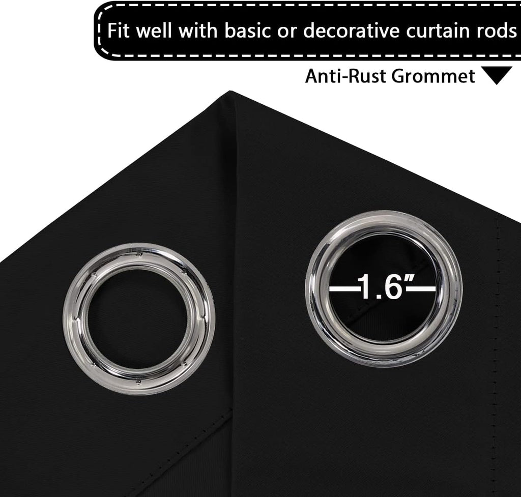 H.VERSAILTEX 100% Blackout Curtains for Sliding Glass Door Room Divider Curtains Noise Reduce Curtain Panel Portable Window Scr…