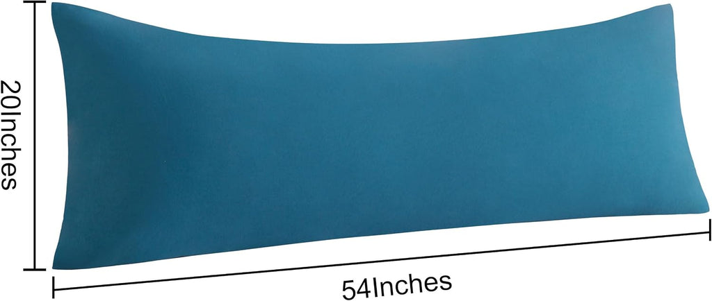 Ntbay Body Pillow Cases Set of 2, 2 Pack Brushed Microfiber 20x54 Pillow Cases, Soft, Wrinkle, Fade, Stain Resistant Teal Blue Pillow Cases…