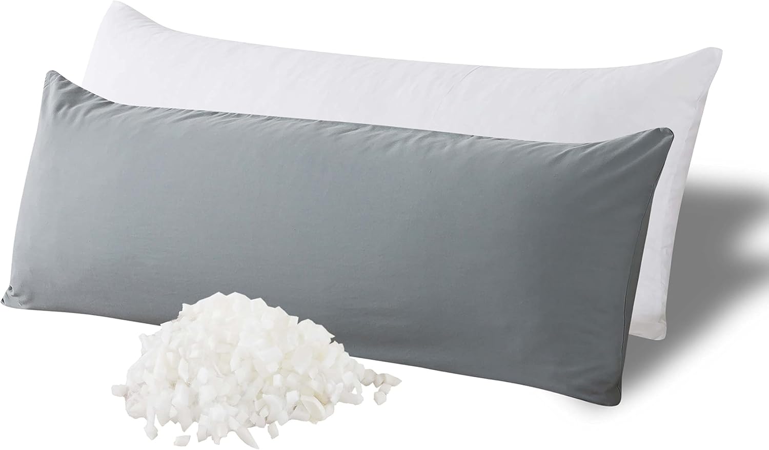 WhatsBedding Memory Foam Body Pillow with Breathable Zippered Cotton Cover, Full Body Pillow for Adults, Long Pillow for Sleeping, Firm Pil…