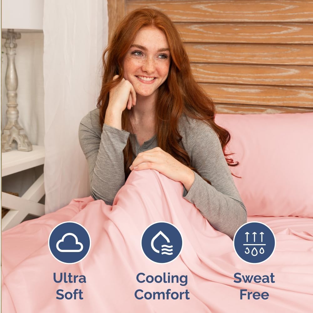 Short Queen Size 4 Piece Sheet Set - RV Short Queen, Soft, Breathable & Cooling Bed Sheets Set with Deep Pockets - Hotel Luxury Bedding…