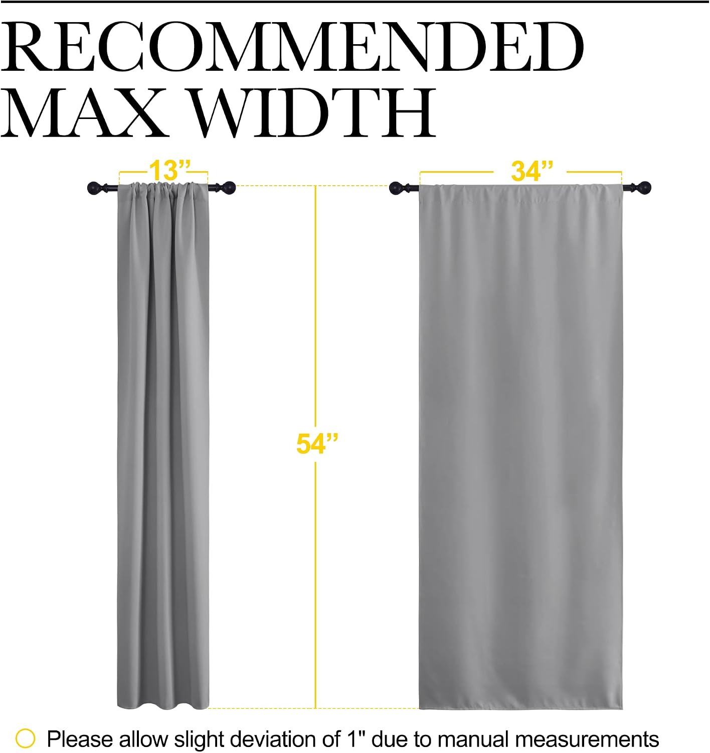 NICETOWN Short Curtains for Small Window - Home Decoration Thermal Insulated Rod Pocket Blackout Blinds & Drapes for Small Windows…