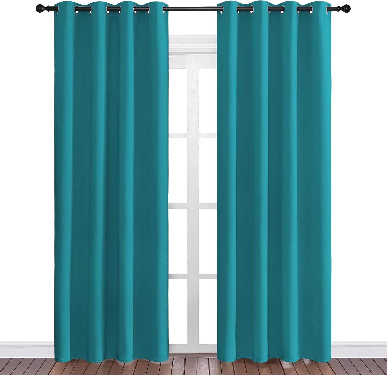 Nicetown Room Darkening Curtains 86 inch Length 2 Panels, Thermal Insulated Grommet Blackout Curtains for Modern Casual Elegant Bedroom Kid…