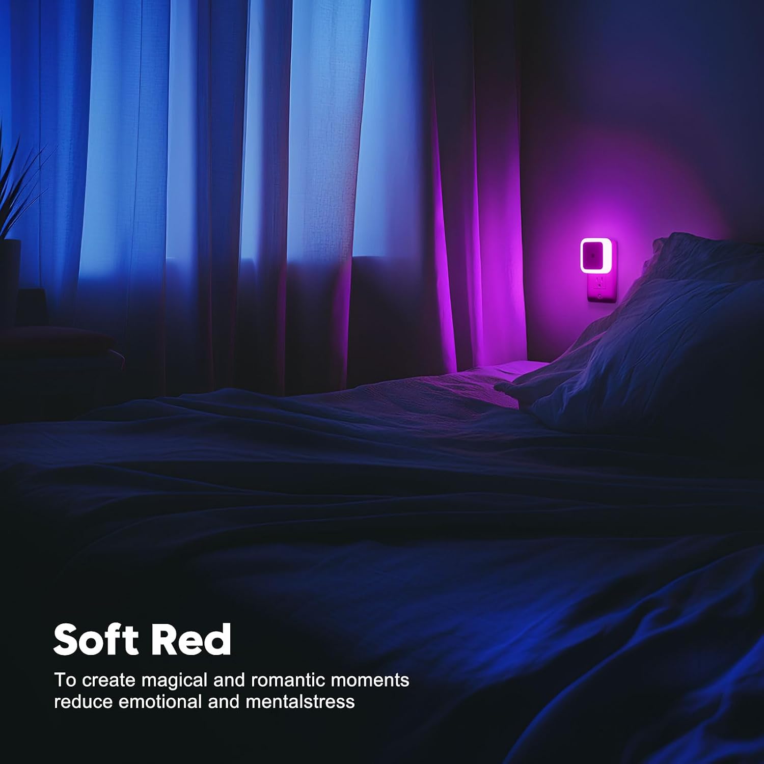 Sujeet Night Light, Night Lights Plug into Wall 4-Pack, Pink Plug in Night Light, Dusk to Dawn Night Lamp Led Night Lights for Bedroom…