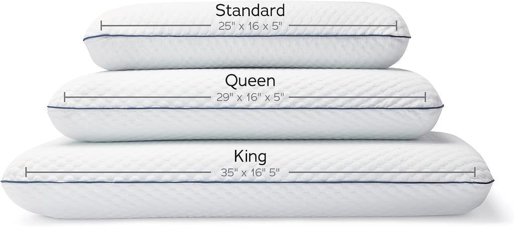 WEEKENDER Gel Memory Foam Pillow - Standard Size - 6-Pack - Medium Firm Feel - Neck and Shoulder Support - Side & Back Sleepers - Home…