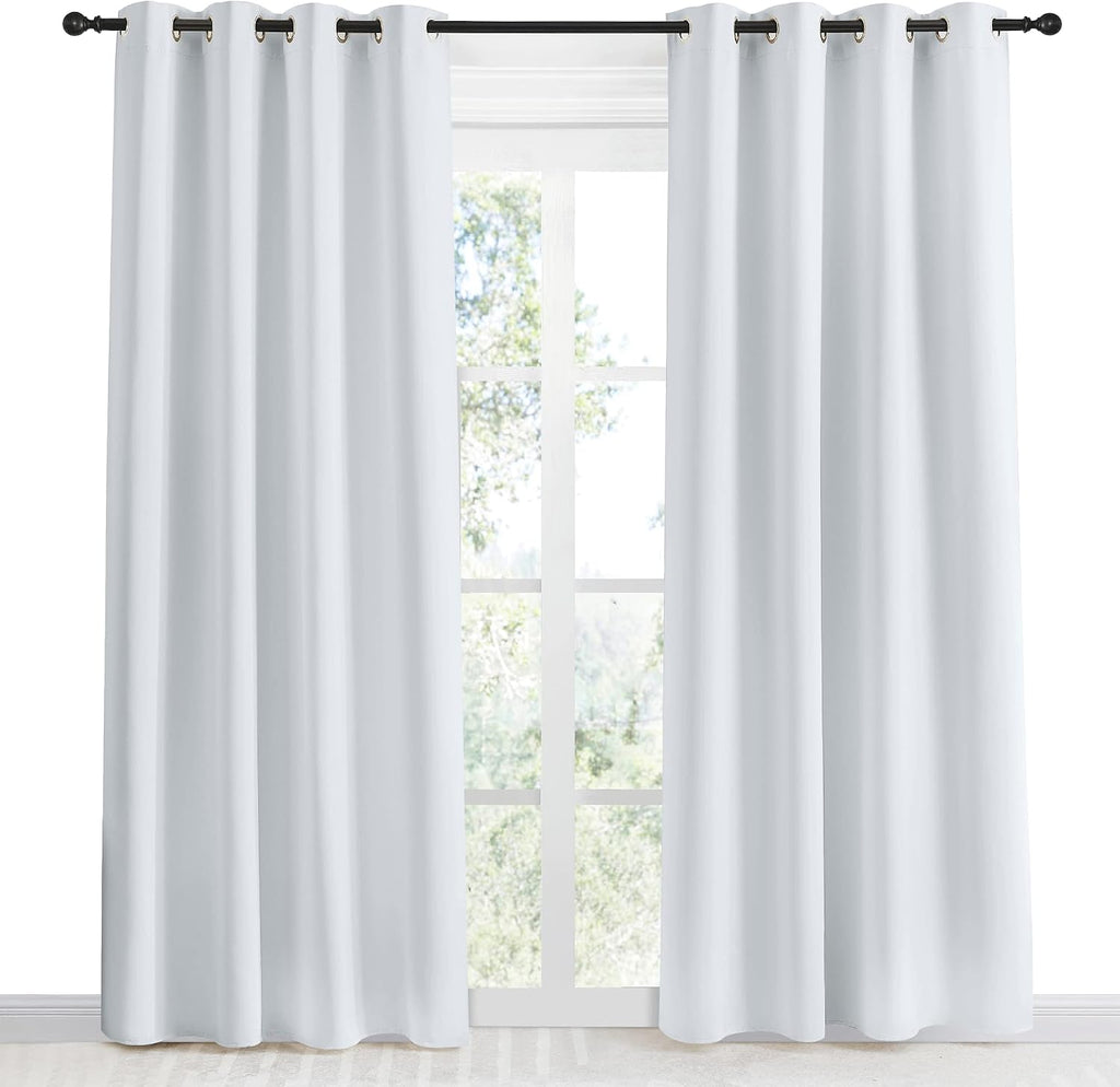 NICETOWN Room Darkening Window Curtain Panel, 55x86 inches, 1 Pack, Cloud Grey Color, Solid Thermal Insulated Blind Privacy Drape for…