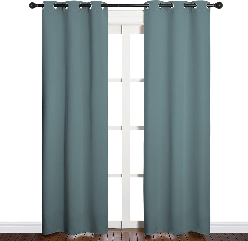 NICETOWN Modern Blackout Curtains Noise Reducing, Thermal Insulated and Privacy Room Darkening Drape Panels for Boy's Guest Room Door…