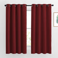 Nicetown Burgundy Red Blackout Draperies Curtains - Thermal Insulated Solid Grommet Blackout Curtains/Panels/Drapes for Present (1 Pair, 52…