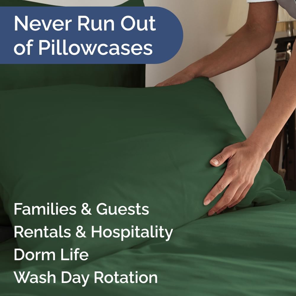 Standard Pillow Cases Set of 6 - Ultra Soft Hotel Quality Pillowcase Covers - Comfy & Wrinkle Free - Shrink & Fade Resistant - Machine…