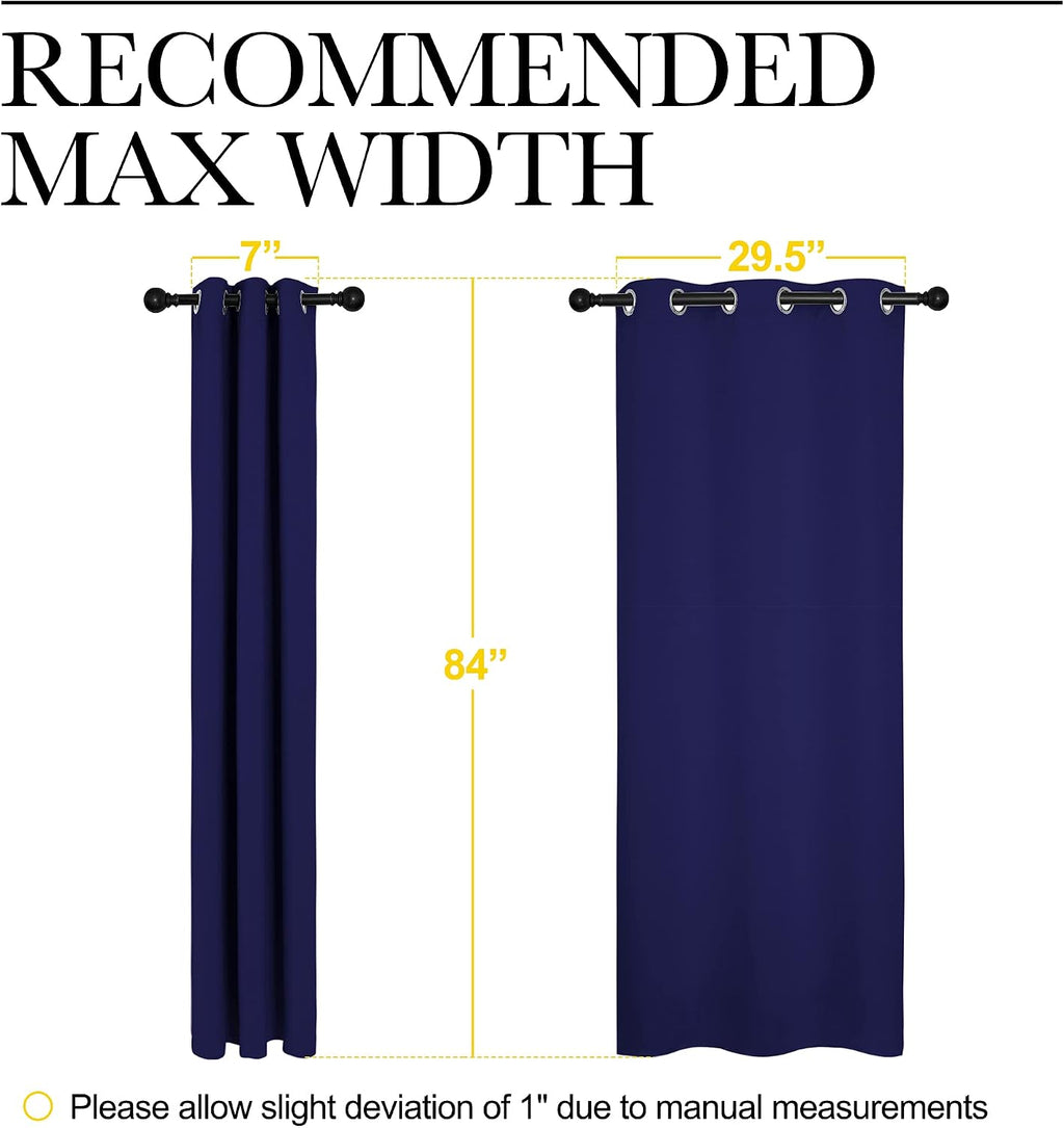 NICETOWN Blackout Curtain Panels, Window Treatment Energy Saving Thermal Insulated Solid Grommet Blackout Drapes/Draperies (Royal Blue, 1…