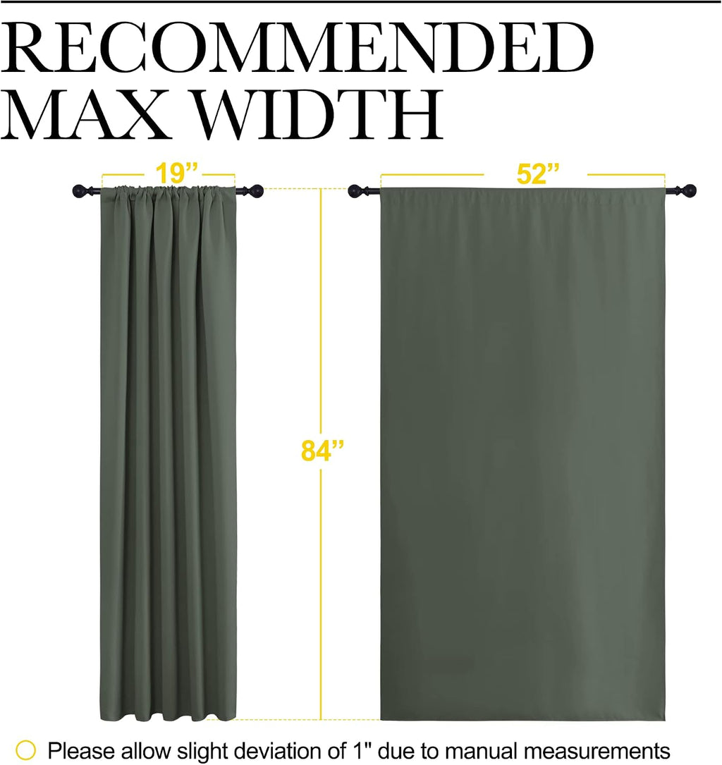 NICETOWN Bedroom Curtains Blackout Draperies - All Season Thermal Insulated Solid Rod Pocket Top Blackout Curtains/Drapes for Kid's Room…
