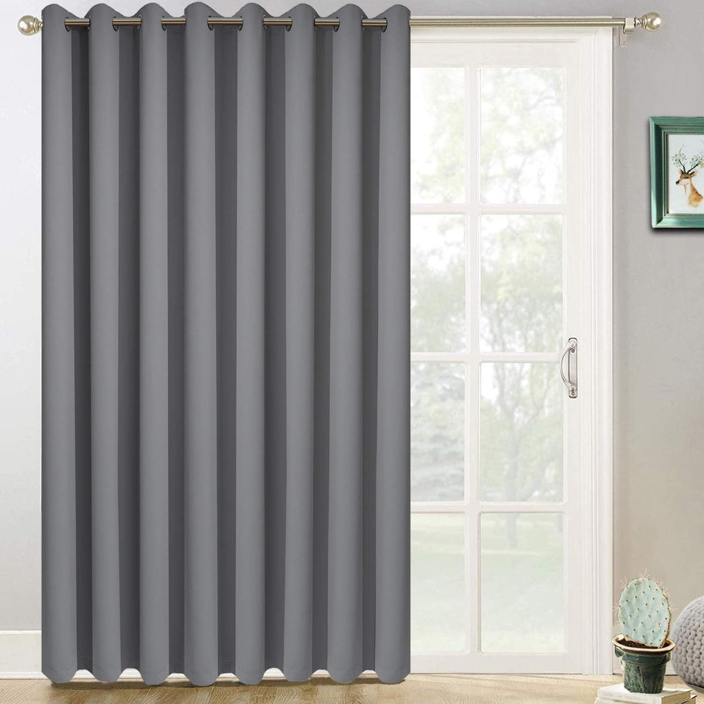 Yakamok Blackout Patio Curtains 100x84 Inches for Sliding Door Extral Wide Blackout Curtain Panels Thermal Insulated Room Divider…