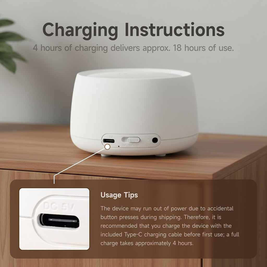 Chevining White Noise Machine, Sound Machine for Sleeping, for Adults Baby,18 Non-Looping Sounds, ZenNap App Included 500+ Hi-Fi Aud…