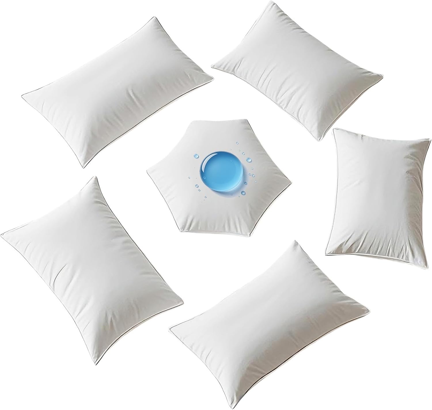 Waterproof Pillow Protectors Queen 20x28 Inches 4 Pack with Zipper Dust Proof Moisture Proof Sweat Proof Pillow Case Cover Protector Soft…