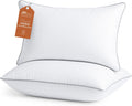 Sasttie Firm Standard Pillows Set of 2, Full Size Bed Pillows for Side, Back, and Stomach Sleepers - Oeko-Tex Certified Supportive Down Alt…